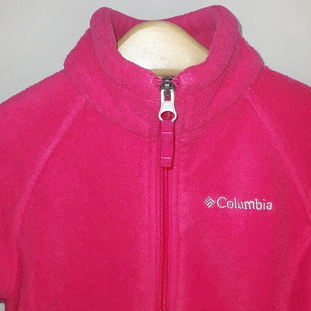 Columbia Pink Benton Springs Fleece Zip Up Jacket Size XS (6/7)